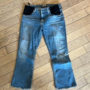 Maternity Citizens of Humanity Demy cropped flare size 28 jeans